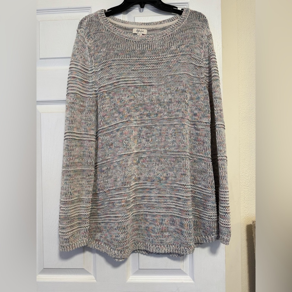 NEW Style & Co Confetti Loose Knit Sweater 2X